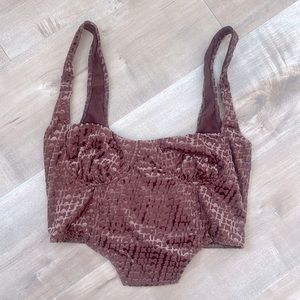 Skims Velvet Jacquard Corset Top